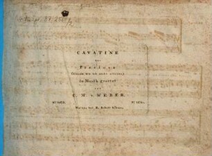 Cavatine aus Preciosa (Einsam bin ich nicht alleine)