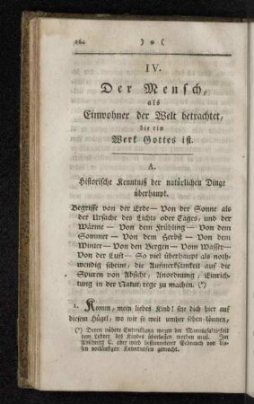 A. Historische Kenntniß der natürlichen Dinge überhaupt.