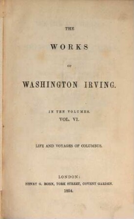 The works of Washington Irving, VI