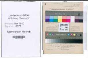 Entnazifizierung Heinrich Keinhoerster , geb. 09.06.1890 (Steuerinspektor)