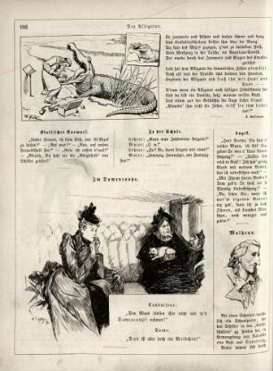"Der Alligator" "Im Damencoupé" "Malheur"