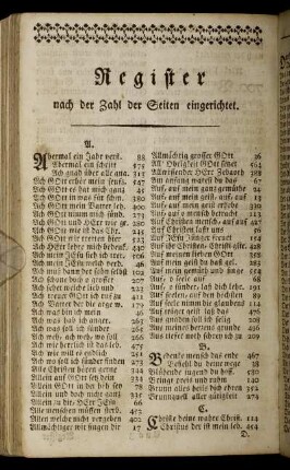 Register nach der Zahl der Seiten eingerichtet.