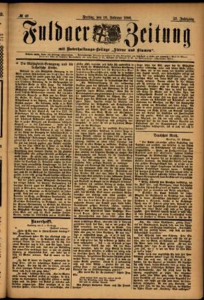 Ausgabe vom Freitag, den 28. Februar 1896.