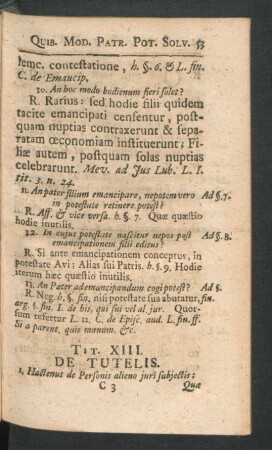 Tit. XIII. De Tutelis