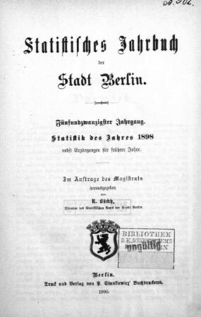 Stempel: Ministerium des Innern ; Notiz: B. 502