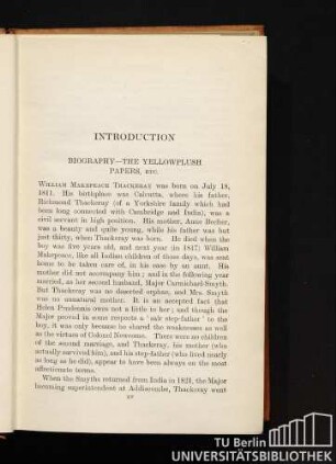 Introduction. Biography - The Yellowplush Papers etc.