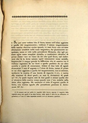 Sopra l'azione magnetizzante delle correnti elettriche momentanee, X
