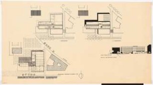 Technische Universität Berlin Technische Chemie (Franz-Fischer-Bau): Grundrisse EG bis 3. OG und Ansicht, 1:500