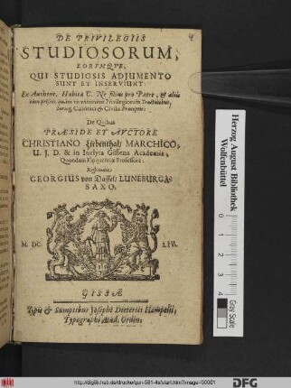 De Privilegiis Studiosorum, Eorumque, Qui Studiosis Adiumento Sunt Et Inserviunt : Ex Authent. Habita C. Ne filius pro Patre ...