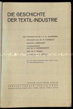 Abhandlung über die Geschichte der Textilindustrie