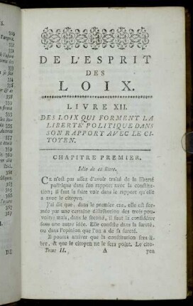 Livre XII. Des Loix Qui Forment La Liberté Politique Dans Son Rapport Avec Le Citoyen