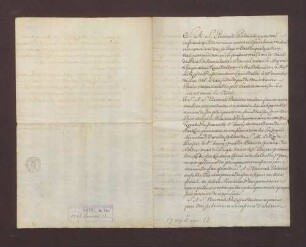 Traktat zwischen den preußischen und kurpfälzischen Bevollmächtigten über die Teilnahme der Kurpfalz am Dresdner Frieden.