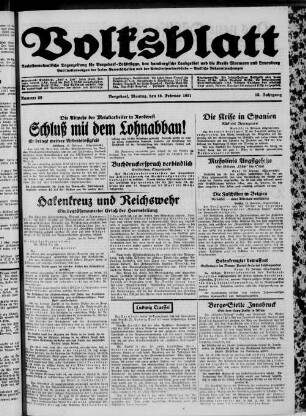 Bergedorf-Sander Volksblatt : amtliches Organ : sozialdemokratische Zeitung für das hamburgische Landgebiet und die Kreise Lauenburg und Stormarn