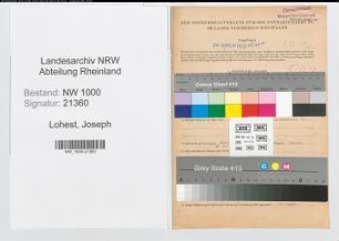 Entnazifizierung Joseph Lohest, geb. 03.04.1897 (Sekretaer)