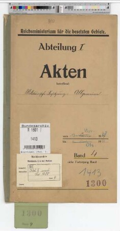 Militärische Besetzung. Allgemeines: Bd. 4