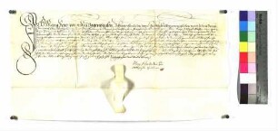 Mang Fetzer von und zu Oggenhausen stellt dem Grafen Frobenius zu Helfenstein einen Revers über die Belehnung mit der Ostermühle und Ranenkopfs-Sölde zu Nau (Langenau) sowie einen Hof zu Sontheim aus.