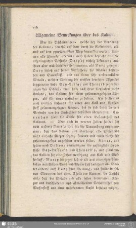 Allgemeine Bemerkungen über das Kalium