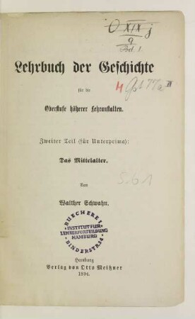 Teil 2 = Unterprima: Das Mittelalter