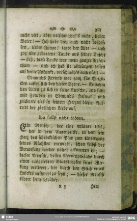 Du sollst nicht tödten