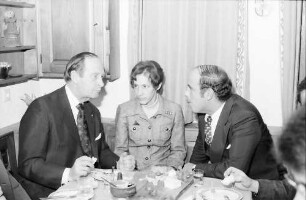 Kirchzarten: Haus Reddemann; Ministerpräsident Filbinger bei CDU Einladung; Filbinger, Frau Reddemann