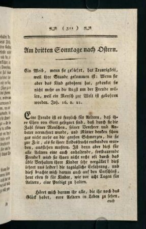 311-327, Am dritten Sonntage nach Ostern.