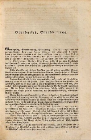 Grundgesetz und Grundvertrag : Grundlagen zur Beurtheilung der Preußischen Verfassungsfrage