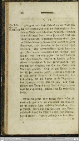 §11. Die Ursachen der Schenkung