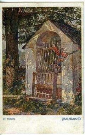 Kapelle im Wald; Postkarte des Deutschen Schulvereins, Nr. 856