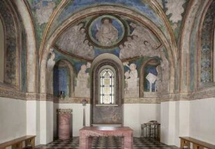 Szenen des Neuen Testaments — Christus als Weltenrichter mit Aposteln, Heiligen und Evangelisten