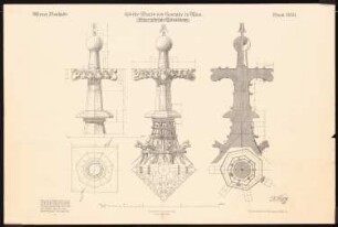 Kirche Maria am Gestade, Wien: Turmhelm-Kreuzblume (aus: Wiener Bauhütte XXV)
