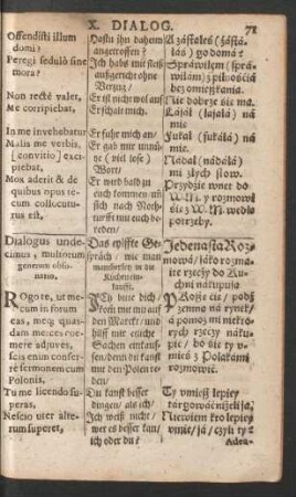 Dialogus undecimus = Das eylffte Gespräch = Iedenasta Rozmowa