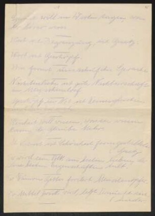 von Carl Ebbinghaus an Gerhart Hauptmann