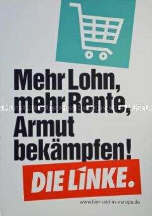 Plakat der Partei Die Linke zur Europawahl im Mai 2014