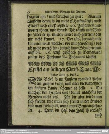 Epistel am heiligen Christ-Tage