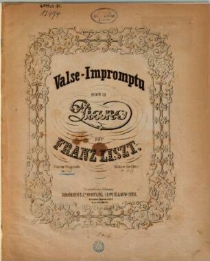 Valse-Impromptu : pour le piano