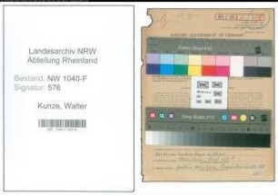Entnazifizierung Walter Kunze , geb. 05.12.1893 (Steuerberater)