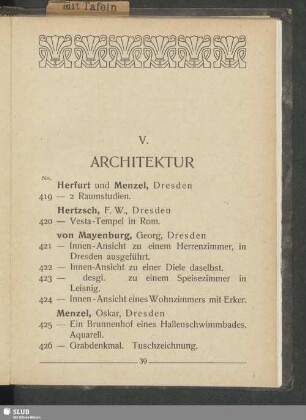 V. Architektur