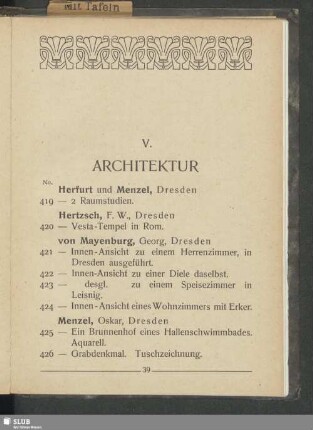 V. Architektur