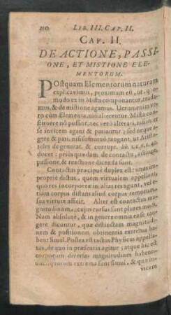 Cap. II. De Actione, Passione, Et Mistione Elementorum
