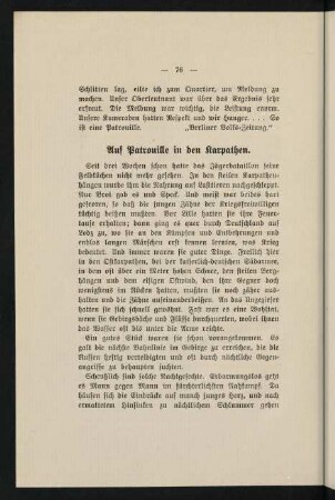 76-87, Auf Patrouille in den Karpathen. - Der Sohn.