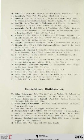 Erzbisthümer, Bisthümer etc. (Nr. 77-109)