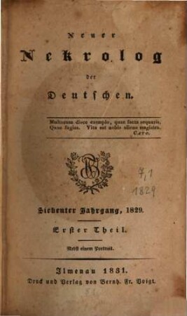 Neuer Nekrolog der Deutschen. 7,1. 1829 (1831)