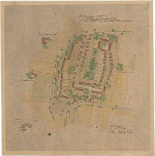 Gsaenger, Gustav; Moosburg (Bayern); Teilbebauungspläne - Moosburg West, Abrundung u. Erweiterung (Lageplan)