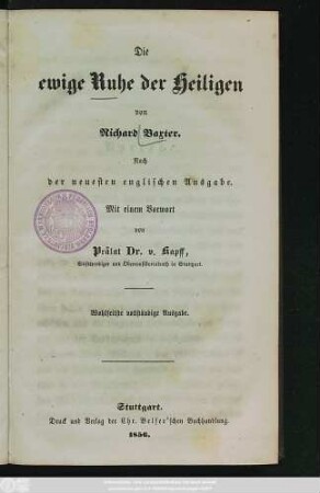 Die ewige Ruhe der Heiligen