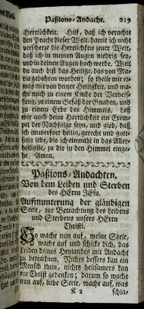 Paßions-Andachten.