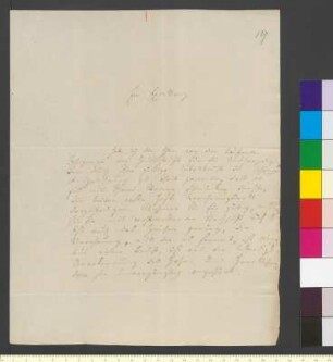Brief von Nasse an Goethe, Johann Wolfgang von