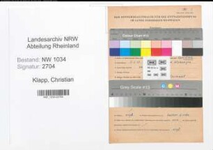 Entnazifizierung Christian Klapp , geb. 02.01.1913 (Fahnenjunker)