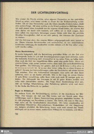 Der Lichtbildvortrag