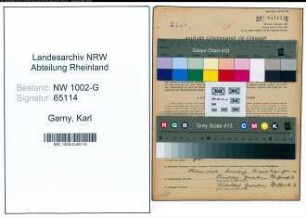 Entnazifizierung Karl Garny, geb. 14.08.1891 (Polsterer)