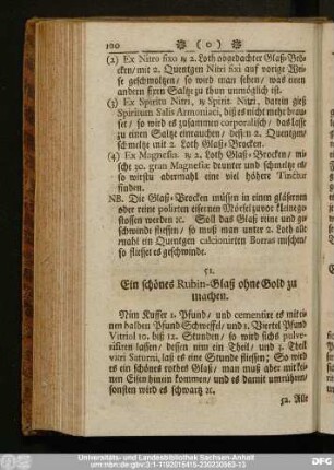 51. Ein schönes Rubin-Glaß ohne Gold zu machen.